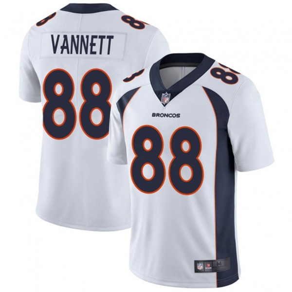 Men's Denver Broncos #88 Nick Vannett White Vapor Untouchable Limited Stitched NFL Jersey